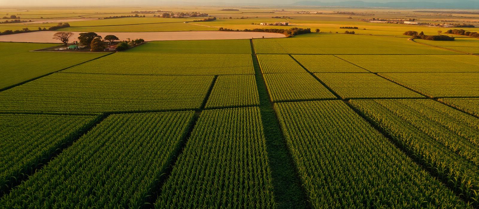 Aerial view of Vryheid crop fields, KwaZulu-Natal